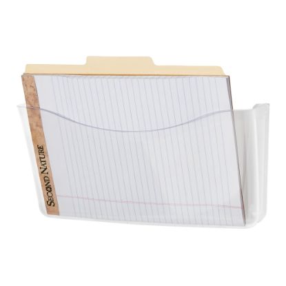 Picture of Rubbermaid Unbreakable Single-Pocket Wall File, Letter Size, 6 13/16inH x 13 3/4inW x 3inD, Clear