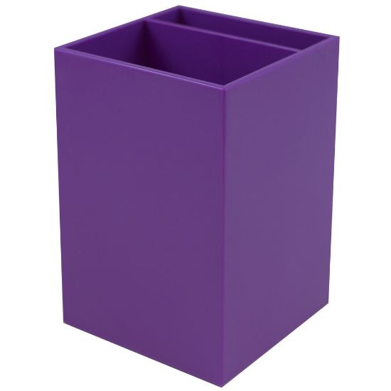 Picture of JAM Paper Pen Holder, 3-7/8inH x 2-3/4inW x 2-3/4inD, Purple