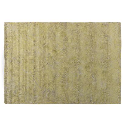 Picture of Baxton Studio Leora Hand-Tufted Viscose Blend Area Rug, 5-1/4ft x 7-1/2ft, Lime Green/Gray