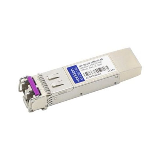 Picture of AddOn - SFP (mini-GBIC) transceiver module (equivalent to: Arista Networks SFP-1G-CW-1490-40) - 1GbE - 1000Base-CWDM - LC single-mode - up to 24.9 miles - 1490 nm - TAA Compliant