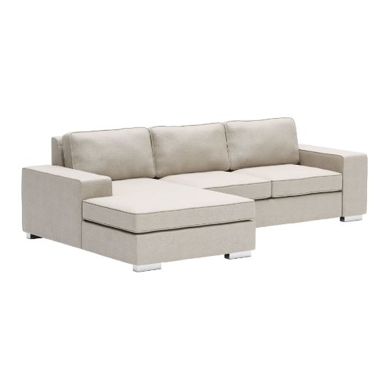 Picture of Zuo Modern Brickell Sectional, Beige/Chrome