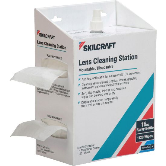 Picture of SKILCRAFT Lens Cleaning Stations, 16 Fl Oz, Pack Of 4 Stations