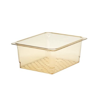 Picture of Cambro H-Pan High-Heat GN 1/2 Colander Pans, 5inH x 10-7/16inW x 12-3/4inD, Amber, Pack Of 6 Pans