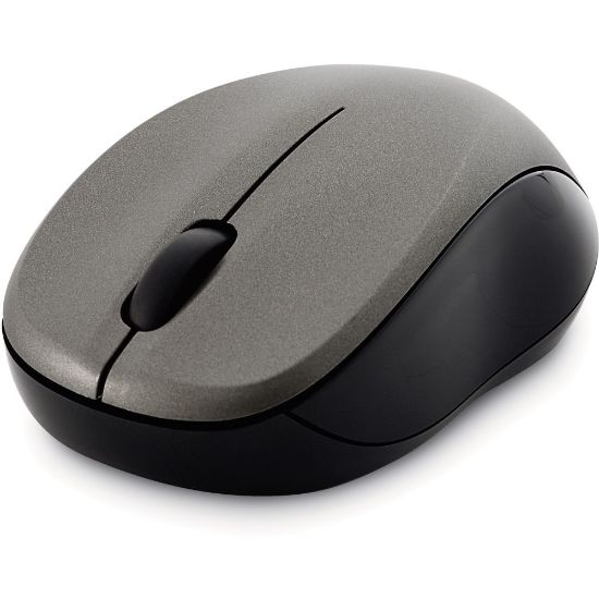 Picture of Verbatim Silent Wireless Blue LED Mouse - Graphite - Blue LED/Optical - Wireless - Radio Frequency - Graphite - 1 - USB Type A - Scroll Wheel - 3 Button(s)