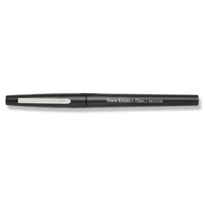 Picture of Paper Mate Flair Point Guard Felt Tip Marker Pens - Medium Pen Point - Black Water Based Ink - Black Barrel - 2 / Pack