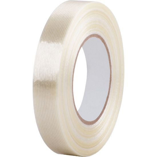 Picture of Business Source Heavy-duty Filament Tape - 60 yd Length x 1in Width - 3in Core - Fiberglass Filament - 1 / RollRoll - White