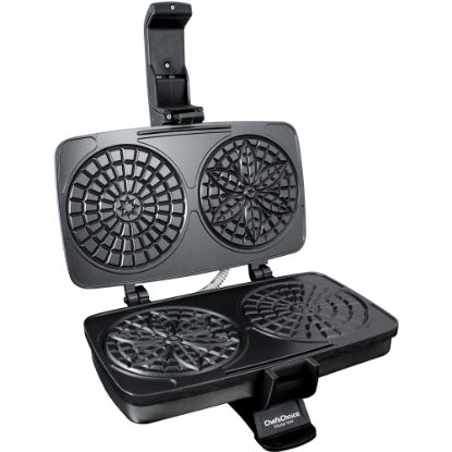 Picture of Edgecraft Chefs Choice Pizzelle Maker, 4-3/4in x 10-1/4in x 12-5/8in, Black