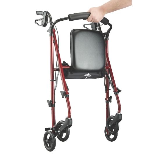 Picture of Medline Guardian Ultralight Rollator, 6in Wheels, Burgundy