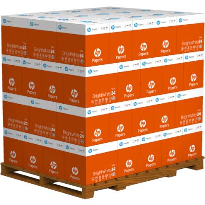 Picture of HP Copy Paper, White, Letter (8.5in x 11in), 160000 Sheets Per Pallet, 24 Lb, 100 Brightness, Case Of 5 Reams