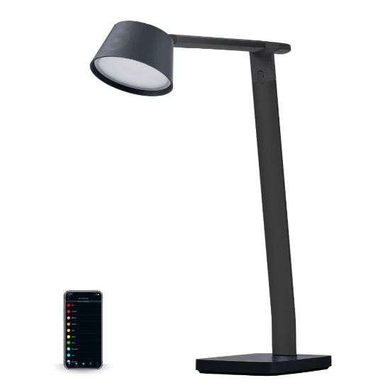 Picture of Black+Decker Verve Designer Series Smart LED Desk Lamp With USB Port, 17-3/8inH, Black