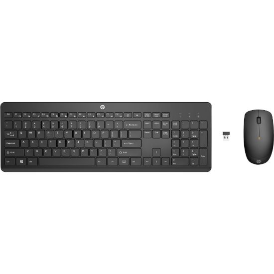 Picture of HP 235 Wireless Mouse and Keyboard Combo - USB Type A Wireless RF 2.40 GHz Keyboard - English (US) - USB Type A Wireless RF Mouse - 1600 dpi - AA, AAA - Compatible with Desktop Computer for Mac, PC