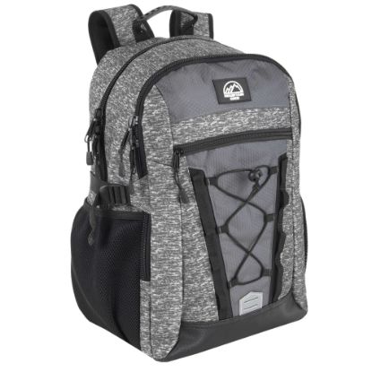 Picture of Trailmaker Casepack Bungee Backpacks, Gray, Pack Of 24 Backpacks