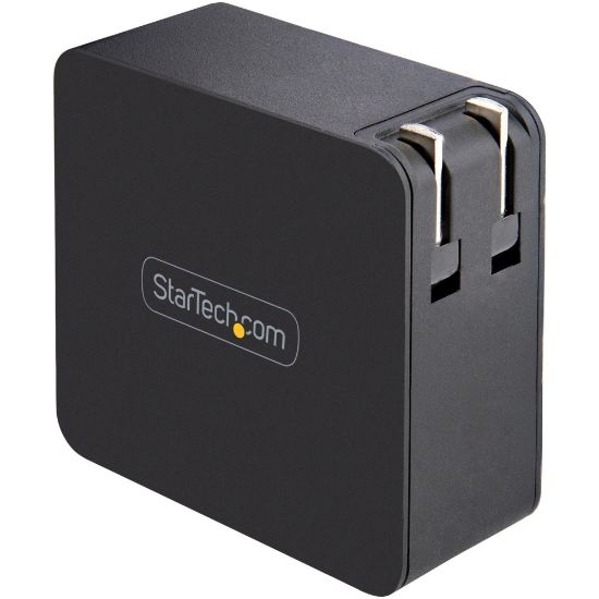 Picture of StarTech.com USB C Wall Charger, 60W PD with 6ft/2m Cable, Portable USB Type C Laptop Charger, Universal Adapter, USB IF/ETL Certified - 60 Watt PD Universal USB-C laptop AC wall charger w/ 6ft cable