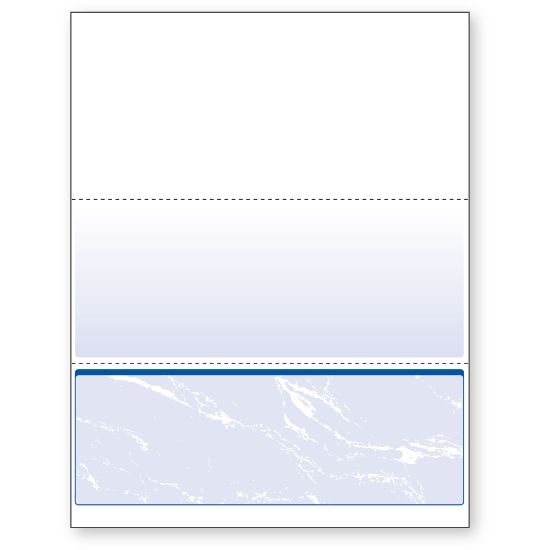 Picture of DocuGard Security Business Checks - Letter - 8 1/2in x 11in - 24 lb Basis Weight - Smooth - 500 / Ream - Erasure Protection, Watermarked - Marble Blue