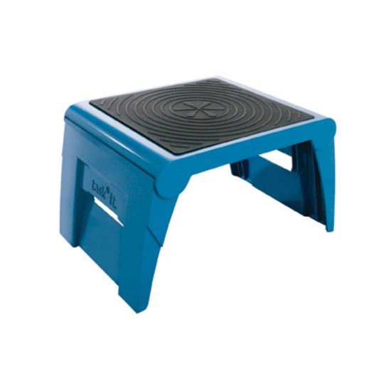 Picture of Cramer One Up Nonslip Folding Step Stool - 1 Step - 9.5in x 14.5in x 11.3in - Blue