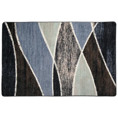 Picture of Flagship Carpets Printed Rug, 4ftH x 6ftW, Waterford Blue