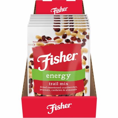 Picture of Fisher Energy Trail Mix - Resealable Bag - 3 Serving Pack - 3.50 oz - 6 / Carton