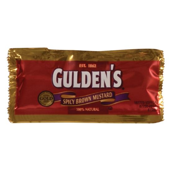 Picture of Guldens Single Serve Spicy Brown Mustard, 0.32 Oz, Case Of 500 Packets