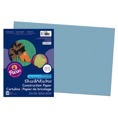 Picture of Prang Construction Paper, 12in x 18in, Sky Blue, Pack Of 50