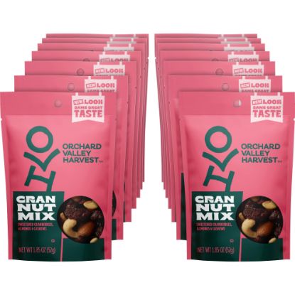 Picture of Orchard Valley Harvest Cran Nut Mix - Gluten-free, No Artificial Color, No Artificial Flavor, Preservative-free, Resealable Bag - Crunch, Dried Cranberries, Almond, Cashew, Sweet & Salty, Fruit - 1 Serving Bag - 1.85 oz - 14 / Carton