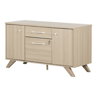 Picture of South Shore Helsy 47-3/4inW x 18-1/2inD Lateral 2-Drawer File Cabinet Credenza, Soft Elm