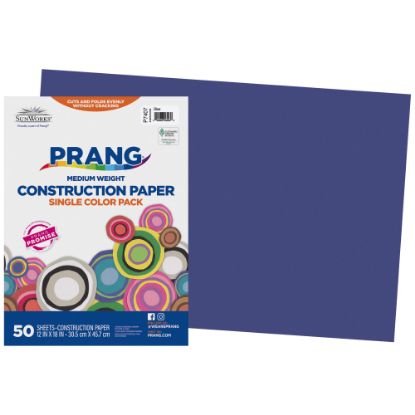 Picture of Prang Construction Paper, 12in x 18in, Blue, Pack Of 50