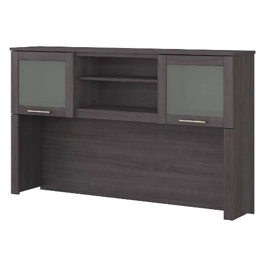 Picture of Bush Furniture 60inW Hutch For L-Shaped Desk, Storm Gray, Standard Delivery