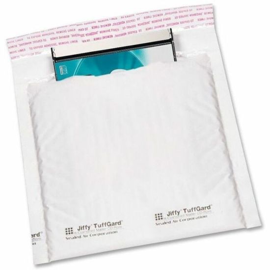 Picture of Sealed Air TuffGard CD/DVD Mailers, 7 1/4in x 8in, White, Pack Of 25