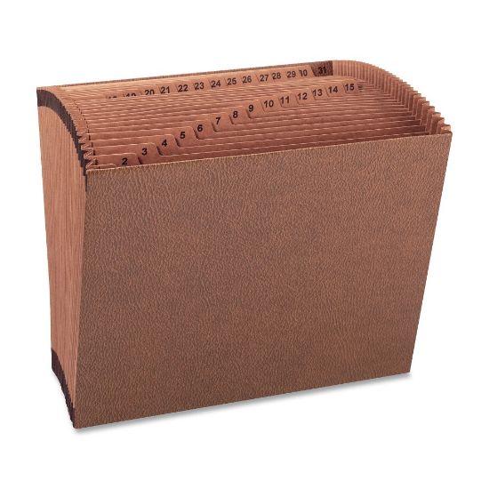 Picture of Sparco Heavy-Duty Accordion File, Letter Size, 30% Recycled, Brown, 31 Pockets