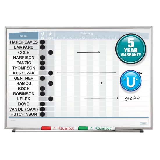 Picture of Quartet Matrix Magnetic Dry-Erase In/Out Board, 23in x 16in, Aluminum Frame With Silver Finish