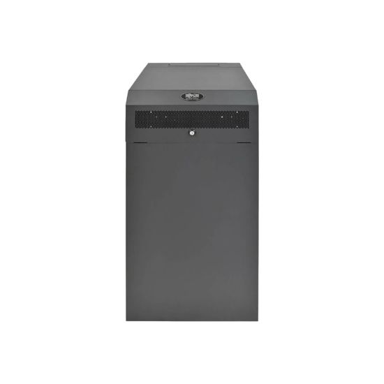 Picture of Tripp Lite 16U Wallmount Low Profile Vertical Rack Enclosure Server Cabinet - 19in 16U Wide x 35in Deep Wall Mountable for Server, LAN Switch, Patch Panel, UPS, Battery Pack - Black Powder Coat - Steel