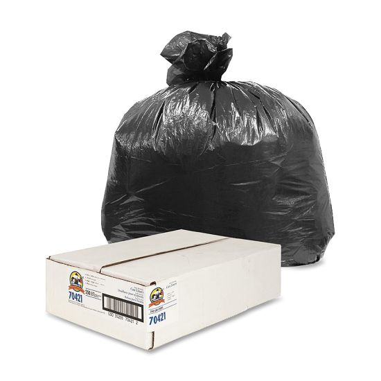 Picture of Genuine Joe Linear Low Density Trash Liners, 40-45 Gallon, Black, 250 Per Carton