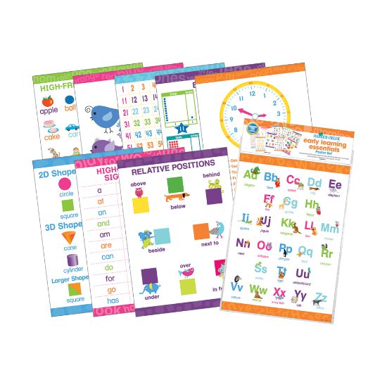 Picture of Barker Creek Early Learning Essentials Poster Set, Pack Of 9