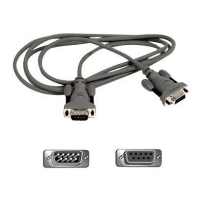 Picture of Belkin PRO Series - Serial extension cable - DB-9 (M) to DB-9 (F) - 6 ft - molded, thumbscrews