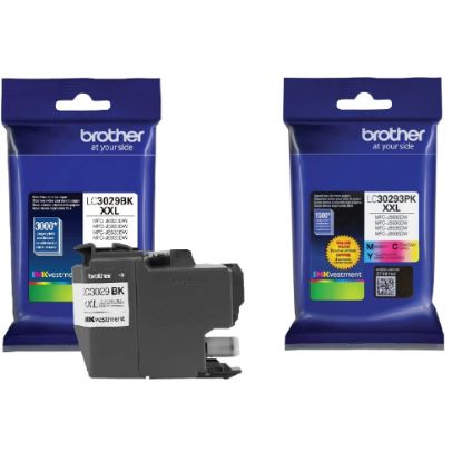 Picture of Brother LC3029 Black; Cyan; Magenta; Yellow Ultra-High-Yield Ink Cartridges, Pack Of 4, LC3029SET-OD