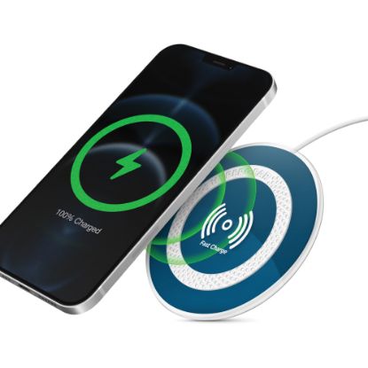 Picture of HyperGear ChargePad Pro 15W Wireless Fast-Charger Pad For iPhone And Android Qi-Enabled Devices, Blue, HPL15433