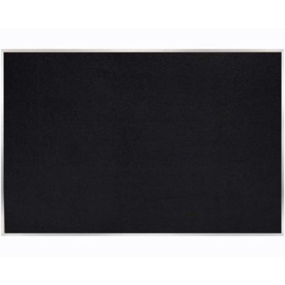 Picture of Ghent Rubber Bulletin Board, 48 1/2in x 60 1/2in, 90% Recycled, Black Satin Aluminum Frame