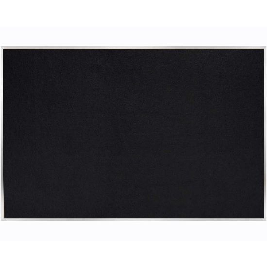 Picture of Ghent Rubber Bulletin Board, 48 1/2in x 60 1/2in, 90% Recycled, Black Satin Aluminum Frame