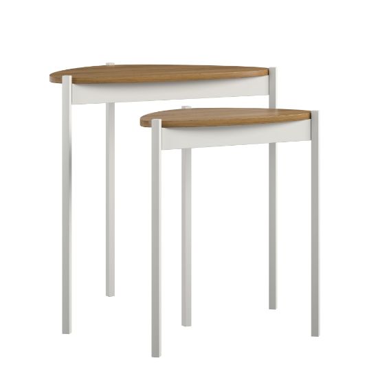 Picture of Ameriwood Home Novogratz Tallulah Nesting Tables, 24inH x 23-13/16inW x 15-3/4inD, White, Set Of 2 Tables