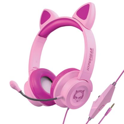 Picture of HyperGear Kids Kombat Kitty Gaming Headset, Pink, 15554