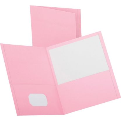 Picture of Oxford Twin-Pocket Portfolios, 8 1/2in x 11in, Pink, Pack Of 25