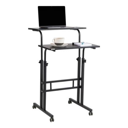 Picture of Mind Reader Mobile 21.25inW Height Adjustable Mobile Sit/Stand Desk, Black