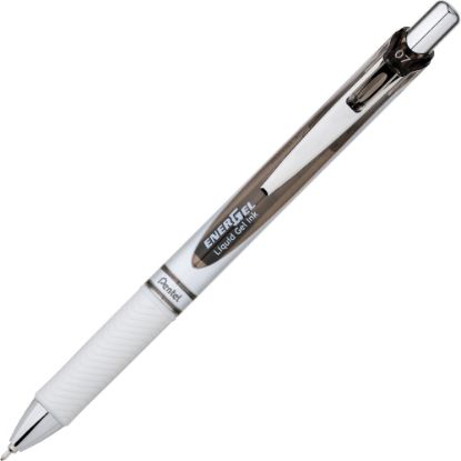 Picture of Pentel EnerGel Pearl Retractable Liquid Gel Pen, Medium Point, 0.7 mm, Pearl White Barrel, Black Ink