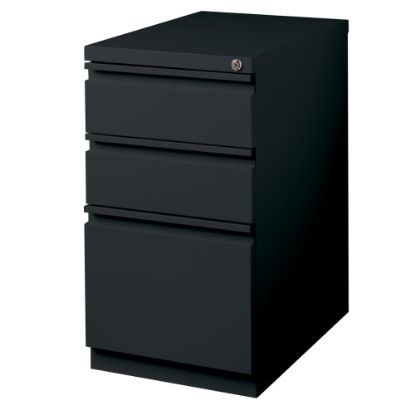 Picture of WorkPro 23inD Vertical 3-Drawer Letter-Size Mobile Pedestal File Cabinet, Metal, Black