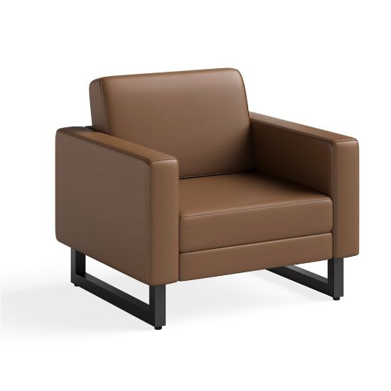 Picture of Safco Mirella Lounge Chair, Cognac/Black