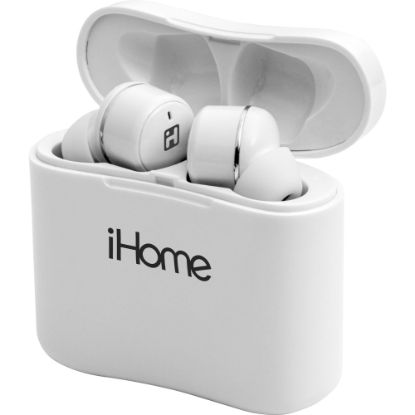 Picture of iHome XT-47 Pop-Up Sticks True Wireless Bluetooth In-Ear Earbuds, White