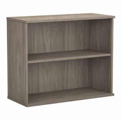 Picture of Bush Business Furniture 30inH 2-Shelf Bookcase, Modern Hickory, Standard Delivery