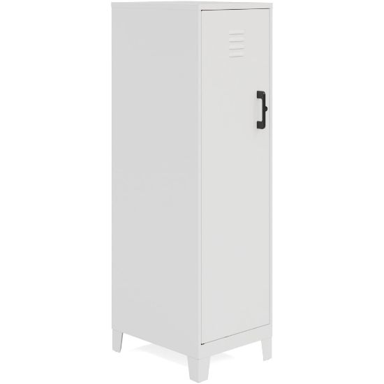 Picture of LYS SOHO Locker - 4 Shelve(s) - for Office, Home, Classroom, Playroom, Basement, Garage, Cloth, Sport Equipments, Toy, Game - Overall Size 53.4in x 14.3in x 18in - Pearl White - Steel