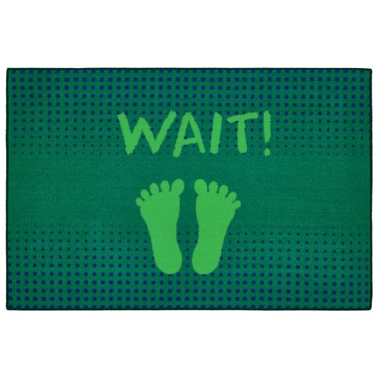 Picture of Carpets for Kids KID$Value Rugs Stand And Wait Activity Rug, 3ft x 4 1/2ft , Green