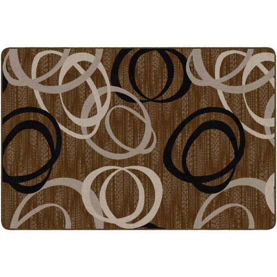 Picture of Flagship Carpets Printed Rug, Duo, 6ftH x 9ftW, Chocolate